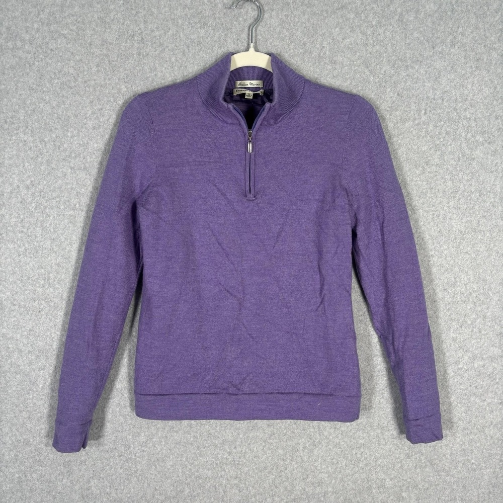 Fairway Greene Italian Merino Wool 1/2 Zip Sweater‎ Small Golf Lined Old Money